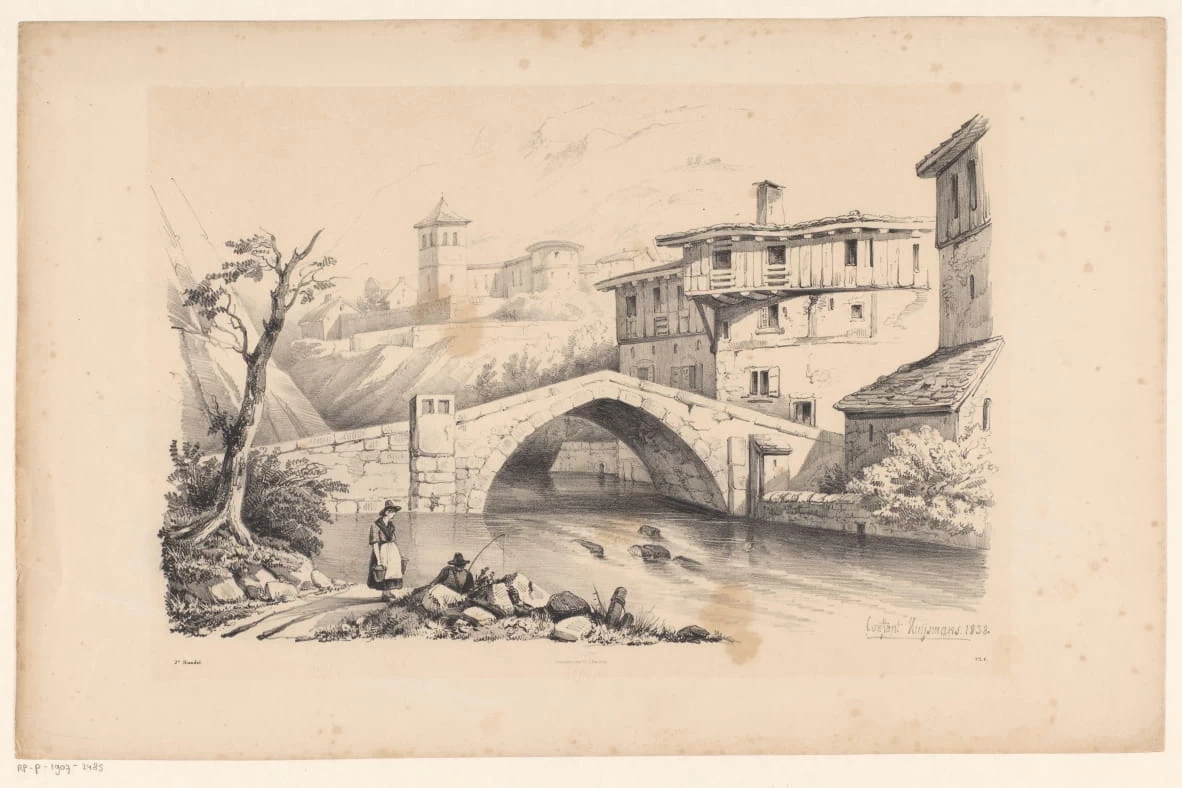 Ponte sul fiume nel paesino di montagna - Rijks Museum, Amsterdam